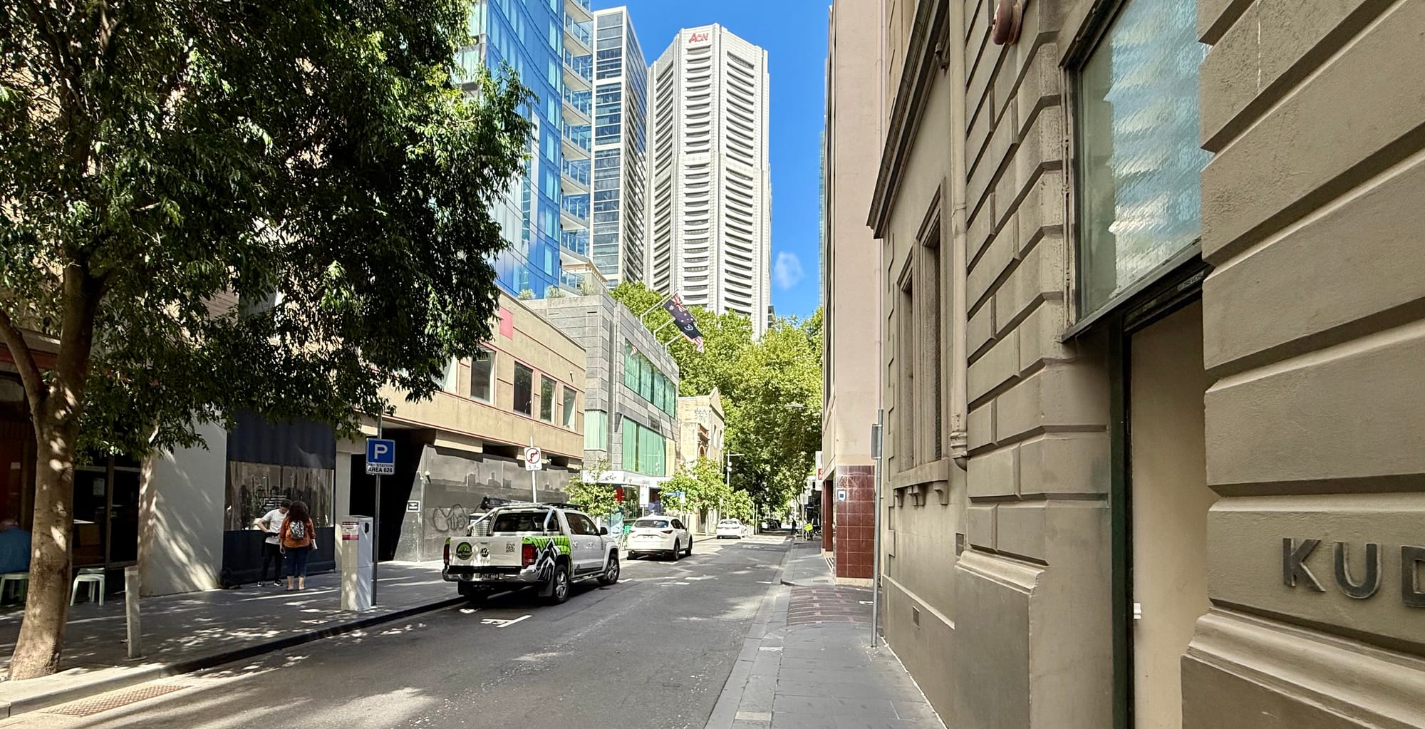 A photo of Little Collins Street in Melbourne, Australia.